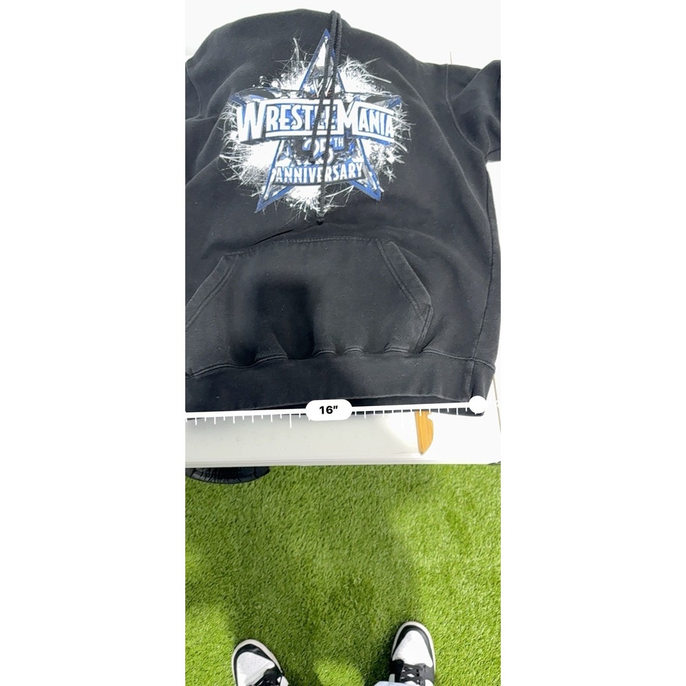WWE Y2K 2009 Pre Shrunk Wrestlemania 25th Anniversary Black Hoodie Size M - Picture 12 of 15